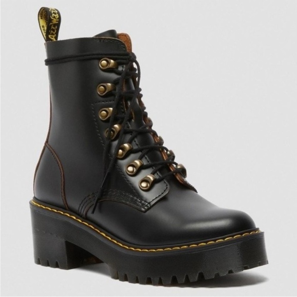 LEONA WOMEN'S VINTAGE SMOOTH LEATHER HEELED BOOTS